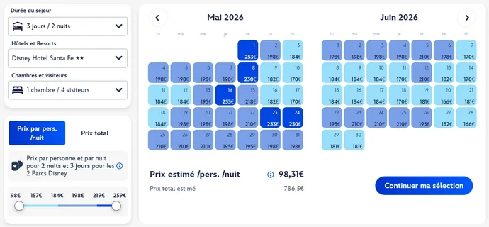 Découvrez l’outil d’estimation du prix des séjours de Disneyland Paris