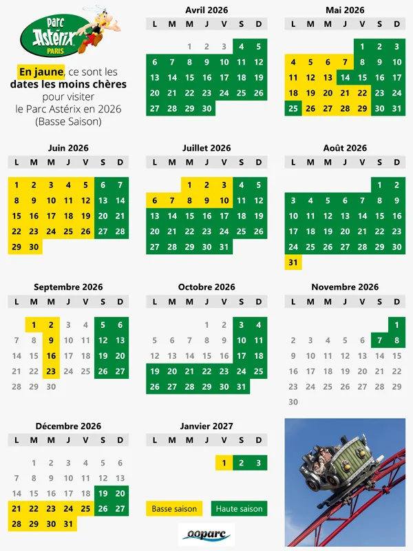 Offre Promo Parc Astérix billet pas cher 2026 avec jusqu’à 12 € de réduction