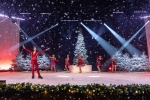 Parmi les animations de Noël, un spectacle de patinage artistique féerique.
