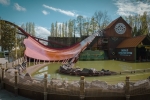 L’attraction Amazonia se termine par une arrivée dans un half-pipe géant.