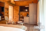 Les cabanes de l’hôtel Cabaïana peuvent accueillir jusqu’à 6 personnes.