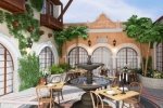 Le patio est la nouvelle terrasse du restaurant Erizo, avec une architecture mexicaine.