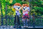 Même par temps chaud, Nigloland reste un parc très agréable, même pour les mascottes !