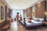 Concept art d’une future chambre du Sequoia Lodge après sa rénovation.