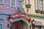 La façade du nouveau restaurant rapide du land, le Nordic Crowns Tavern.