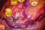 Peinture de Raiponce visible dans les décors de l’attraction Raiponce Tangled Spin.