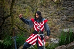 Le personnage de Tristan dans le spectacle L’Épée du Roi Arthur au Puy du Fou.