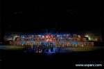 L’orchestre et la scène de l’ancien spectacle Le Mystère de Noël en 2017.