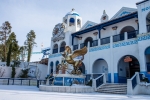 Pégase Express sous la neige au Parc Astérix.