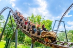 La montagne russe Toutatis, attraction toujours populaire en 2026 au Parc Astérix.