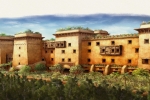 L’hôtel L’Odyssée représente un caravansérail, une forteresse protectrice destinée aux marchands et voyageurs.