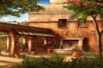 Concept art du jardin et du quartier de la Mésopotamie.