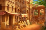 Concept art du quartier égyptien de l’hôtel Odyssée.