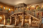 L’escalier monumental d’un des restaurants buffet de l’hôtel Odyssée.