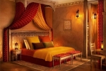 Concept art d’une chambre du nouvel hôtel du Parc Astérix.