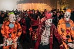 De nuit, le parc Walibi Belgium devient terrifiant pendant Halloween.
