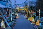 La zone Exotic World devient Festive Tropics le temps de la saison Walibi Winter.